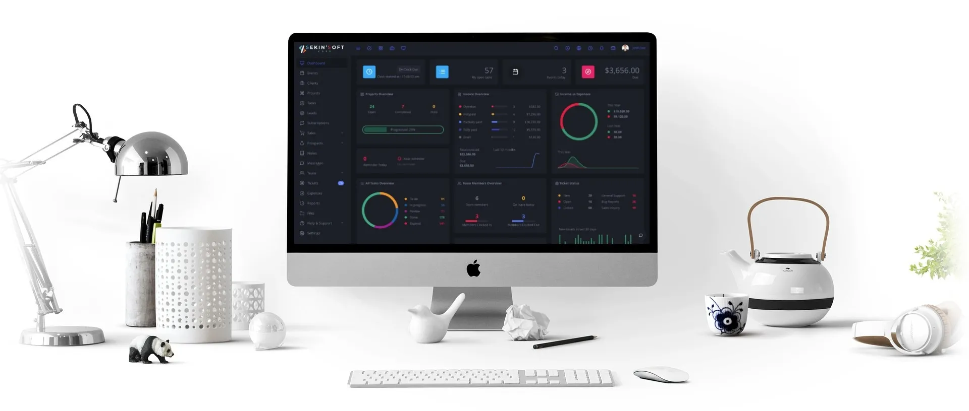 Dashboard de Klienz CRM mostrando pipeline, clientes y metricas